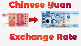 Chinese Yuan Exchange Rate  Yuan To Philippine Peso  Yuan To Dollar  CNY To PKR  Yuan To Baht [upl. by Linoel430]