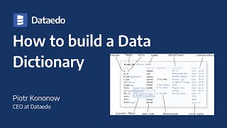 How to Build a Data Dictionary [upl. by Derwin]