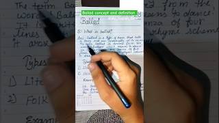 MyEnglishBook Ballad concept literaryterms shorts ytshortsenglisliterature uptgt dsssbtgt [upl. by Ahsahs256]