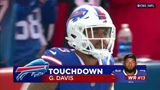 Gabriel Davis 2nd Touchdown  Bills vs Steelers 10922 [upl. by Birdie]