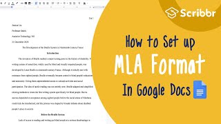 Setting up MLA Format Paper in Google Docs StepbyStep 2020  Scribbr 🎓 [upl. by Faubert194]