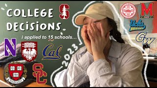 COLLEGE DECISION REACTIONS 2023  ivies top 20s ucs only 2 safeties [upl. by Eupheemia]