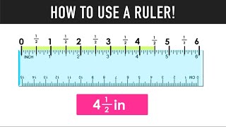 HOW TO USE A RULER TO MEASURE INCHES [upl. by Ecniv]