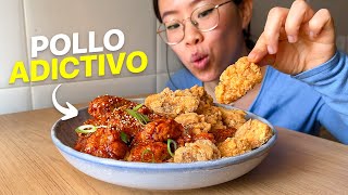 Pollo Frito Coreano Ultra Crujiente 😏  Cocina con Coqui [upl. by Amapuna]