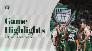 Žalgiris  Fenerbahce  Game Highlights  20241115 [upl. by Verene299]