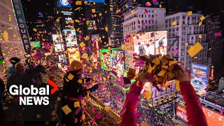 New Year’s 2024 New York City celebrates with iconic ball drop at Times Square [upl. by Zenda]