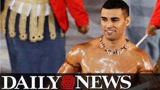 Internet In A Frenzy Over Olympics Hot Flag Bearer Pita Taufatofua From Tonga [upl. by Marnie699]