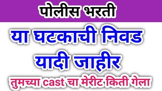 पोलीस भरती या घटकाची निवड यादी जाहीर Police Bharti Merit list Maharashtra police Bharti Cuttoff 2024 [upl. by Enoed]