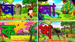 Oi ojogor asche tere Amti Ami khabo pede  Aye ajagar Bangla cartoon Ka Kha অয় অজগর আসছে তেড়ে [upl. by Earazed]