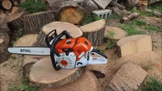 Stihl ms500i and Modified Stihl ms362c cutting some oak [upl. by Areikahs]