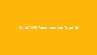 Quick Guide SolaX Cloud WiFi Reconnection Tutorial [upl. by Anilam]