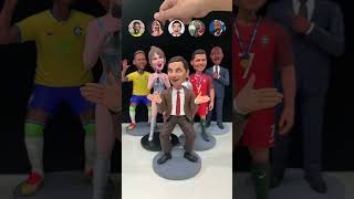 Celebrity Bobbleheads ：Mr Bean Taylor Swift Neymar Xavi and Ronaldo in Clay [upl. by Day167]