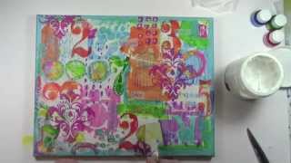 Mixed media canvas with irresistible pico embellisher [upl. by Demy629]