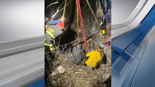 Crews rescue man trapped in cave near Mill Creek [upl. by Eellah]