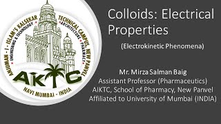 Colloids Electrokinetic Phenomena [upl. by Smitty844]