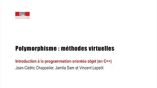 Polymorphisme  méthodes virtuelles [upl. by Ahtela]