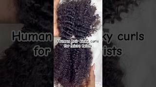 Human hair kinky curls for micro twists Natural kinky bulk human hair [upl. by Ojeitak]