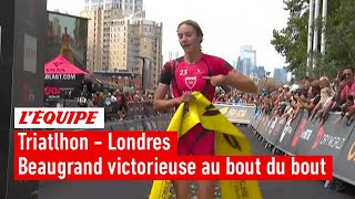 Triathlon  Cassandre Beaugrand repousse ses limites en toute fin de course à Londres [upl. by Henden160]