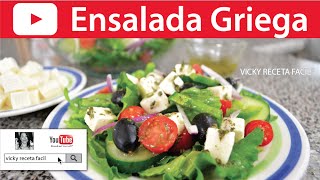 ENSALADA GRIEGA  Vicky Receta Facil [upl. by Atiuqehs]