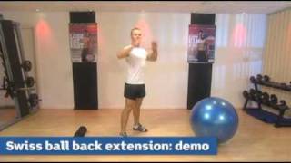 How to do a gym ball back extension [upl. by Oicafinob]