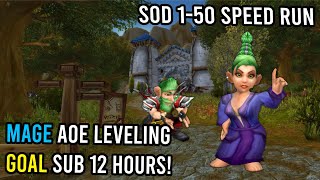 SoD Mage 150 Speed Leveling  Goal Is Less Than 12 Hours Played  KallTorak Wild Growth NA [upl. by Eamanna]