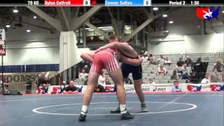 Dylan Cottrell vs Connor Sutton at 2013 Junior Nationals  FILA  GR [upl. by Pironi427]