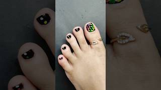 Dotted toe nailart at home nailart toenailart toenails easytoenailart shorts youtubeshorts [upl. by Heidt]