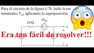 ¿Como aplicar el principio de superposición cuando se tienen fuentes controladas [upl. by Ainolopa]