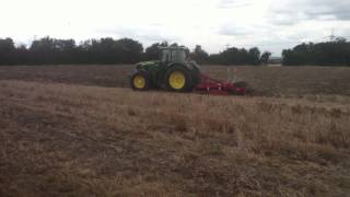 John Deere 6930 amp Sumo Trio 25m Cultivating Stubble [upl. by Temple]