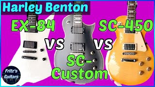 Harley Benton AB COMPARISON EX84 vs SCCustom vs SC450plus  EXPLORER  LES PAUL TONE CHECK [upl. by Ambrogio]