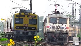 Dangerous Railway Curves  Teesta Torsa ExpressBandel Katwa Local Trains Curving at Full Speed [upl. by Mixam]