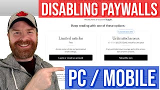 How to disable  get around Paywalls on Websites [upl. by Swithbart518]