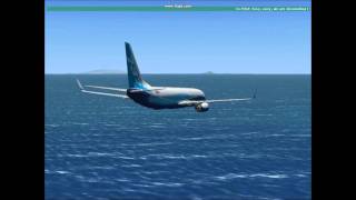 Flight simulator X 737 water landing [upl. by Poree]