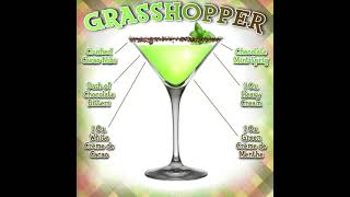 GRASSHOPPER Cocktail Recipe Video [upl. by Ayotl]