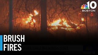 Brush fires continue to burn as Mass deals with critical drought [upl. by Bonneau]