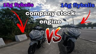 Click 125i 14g balls vs click 125i 15g balls parehas company stock engine [upl. by Langston]