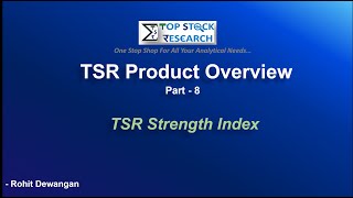 TSR Strength Index  TSR Product Overview Part  8 [upl. by Haerle]