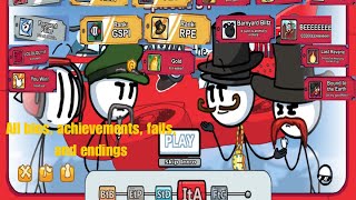 All bios achievements fails endings in Infiltrating the Airship ItA Henry Stickmin Collection [upl. by Phoebe123]