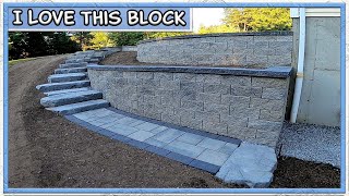 Building a 2 Tier Concrete Block Retaining Wall  Techo Bloc quotSemmaquot [upl. by Agbogla]