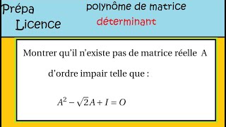 Prépa CPGE MPSI PCSI BCPST  Matrice Polynômes de matrice et déterminant [upl. by Inaniel]