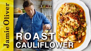 Pot Roast Cauliflower  Jamie Olivers MeatFree Meals [upl. by Patsy]