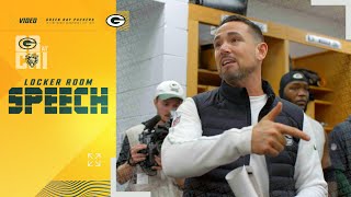 LaFleur’s locker room speech after Packers’ walkoff win in Chicago [upl. by Aiasi]