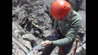 Rappelling off Teakettle Mountain Colorado  4212 metres 13819 feet [upl. by Hgeilhsa]