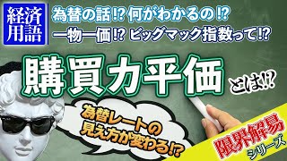 【経済用語解説】『購買力平価』と『ビッグマック指数』について解説します！ [upl. by Tloc]