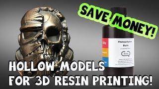 How to Hollow Models for 3D Resin Printing in Chitubox [upl. by Bilak]