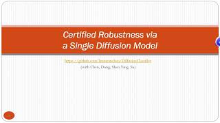 Diffusion Models are Certifiably Robust Classifiers [upl. by Farrica196]