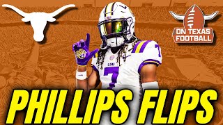 BREAKING 2025 DB Kade Phillips FLIPS to LSU  Recruiting Updates  Texas Longhorns Football [upl. by El]