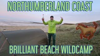 BRILLIANT BEACH WILDCAMP NORTHUMBERLAND COAST [upl. by Cardon]