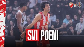 Svi poeni KK Crvena zvezda Meridianbet u finalu Kupa Radivoj Korać 2024 [upl. by Yeh]