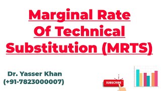 Marginal Rate Of Technical Substitution  MRTS  Production Function  Economics  Microeconomics [upl. by Jeannie]